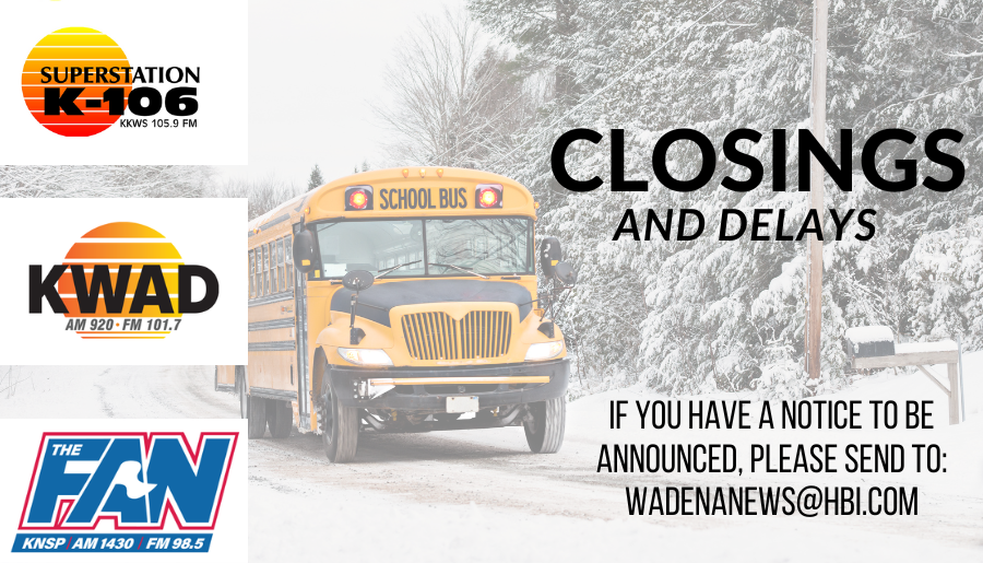 Closings Delays Slider Wadena