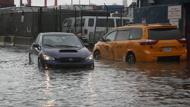 Heavy Rains Cause Flash Flooding In Parts Of New York City