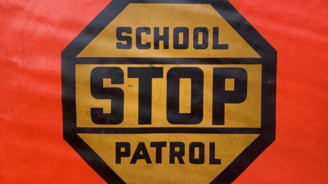 School patrol flag