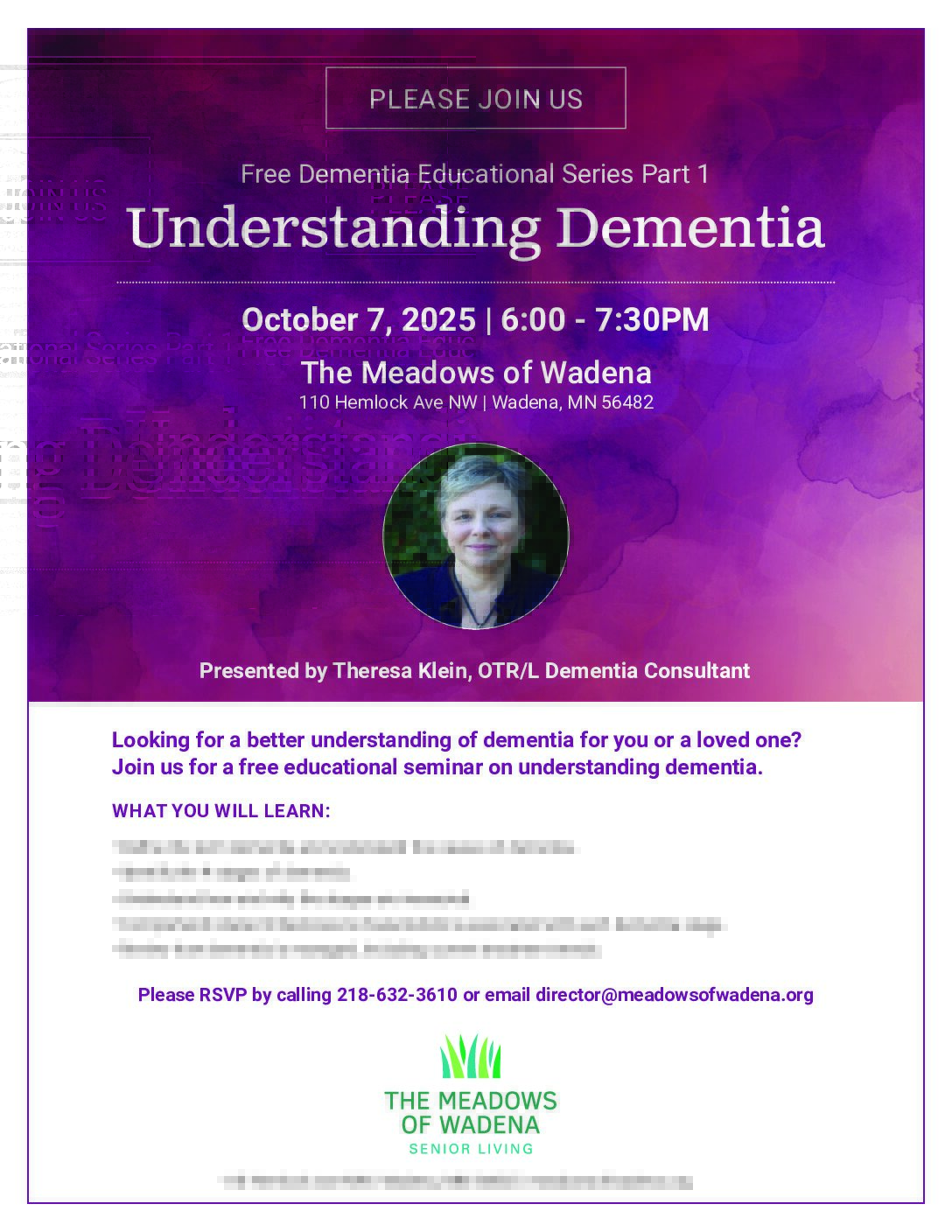 Understanding dementia october 7th