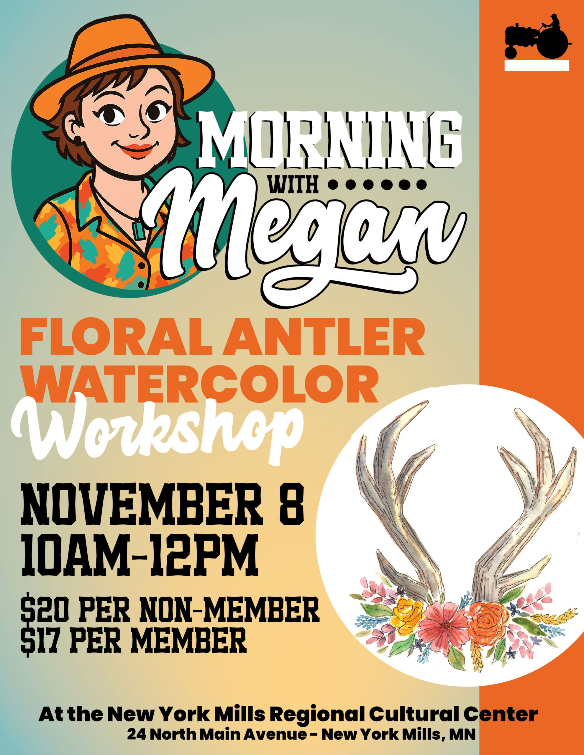 Morning with megan watercolor antler 11 8 25