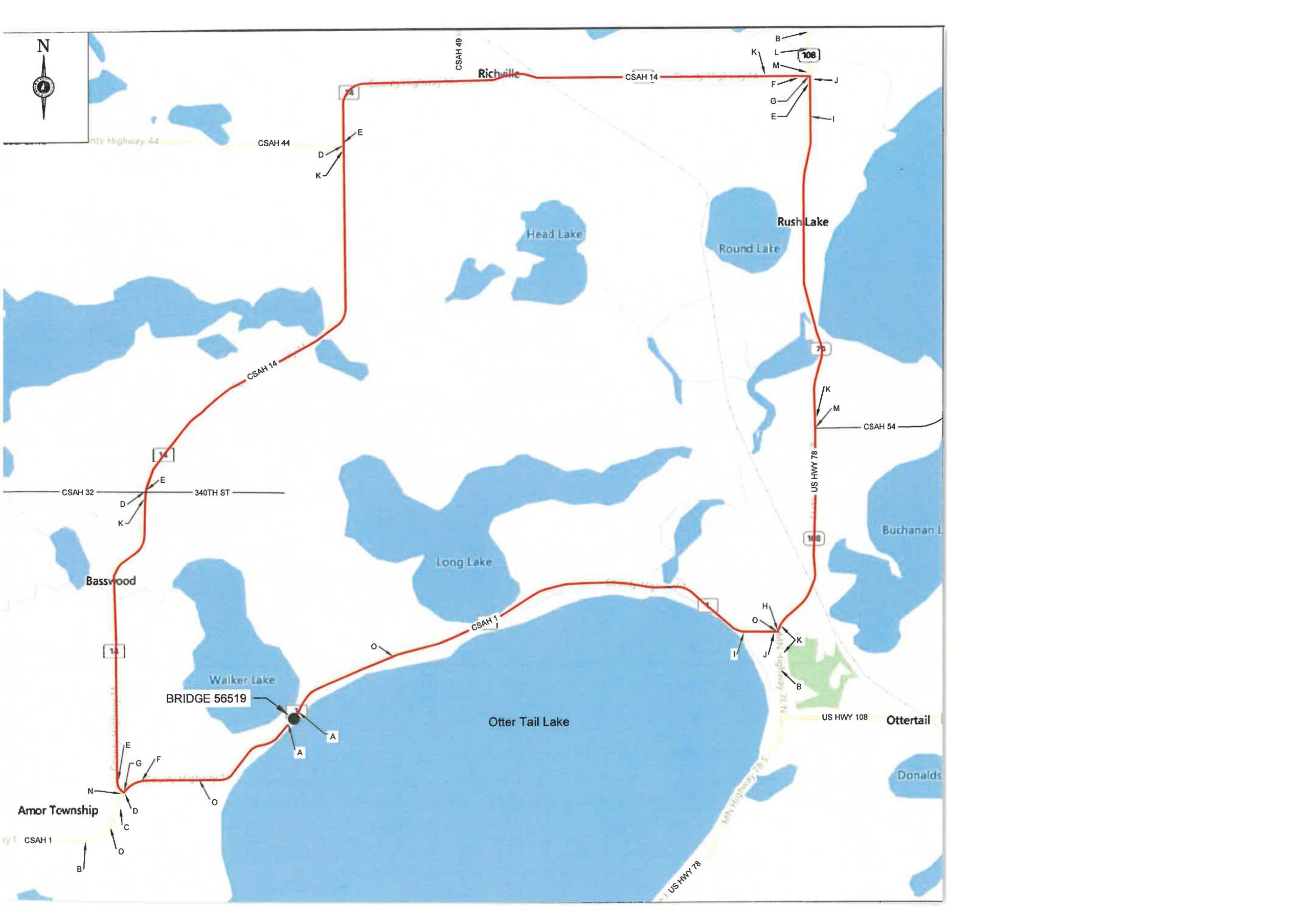 Detour by otter tail lake